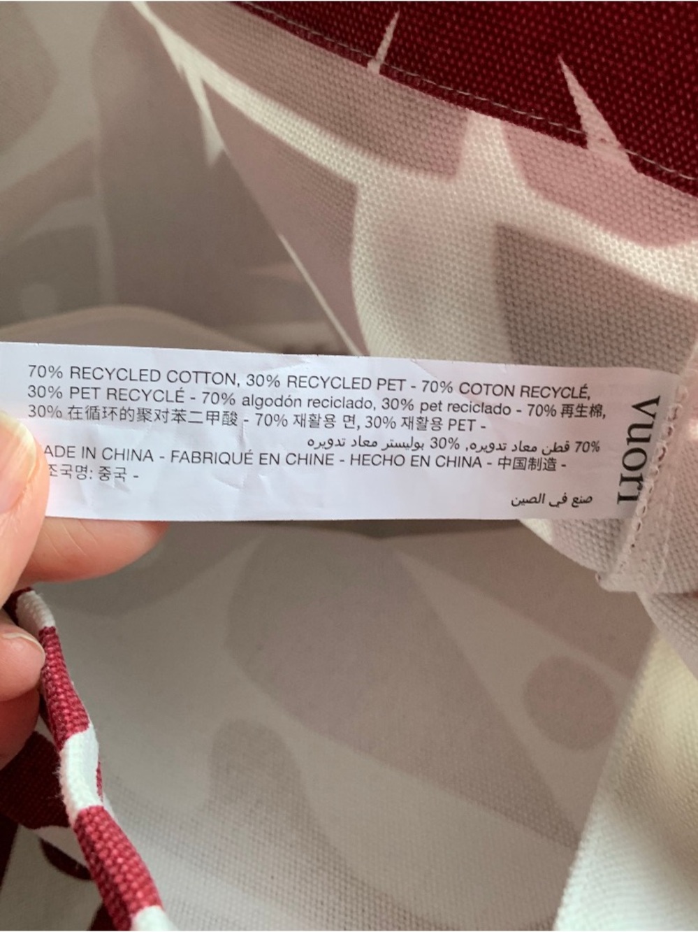 Vuori Holiday 25 Graphic Canvas Tote NWT - Picture 3 of 4